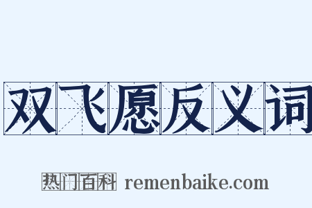 双飞愿反义词是什么意思的图片